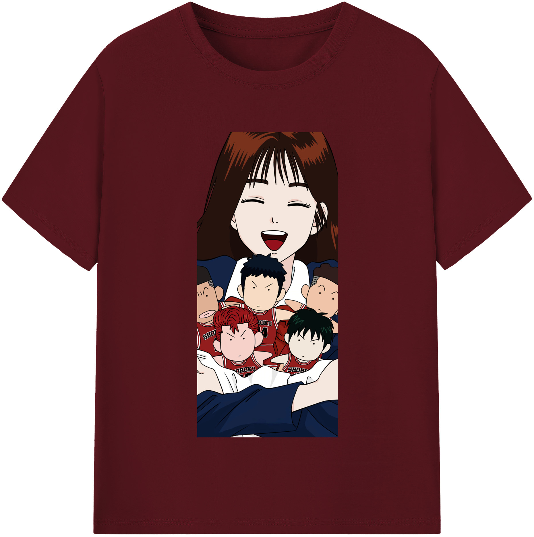 SLAM DUNK／スラムダンク 綿100％半袖Tシャツ（フロントプリント）
